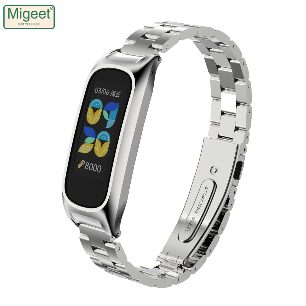 Migeet Dây đeo kim loại cho OPPO ban nhạc Dây Đeo Dây đeo cổ tay bằng kim loại thép không gỉ Oppo Dây đeo thay thế dây đeo cổ tay Mới [Hàng sẵn có]