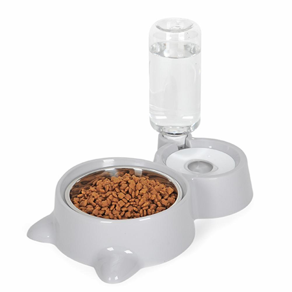 Dog Automatic Food Feeder Water Fountain No Wet Mouth For Dog Cat