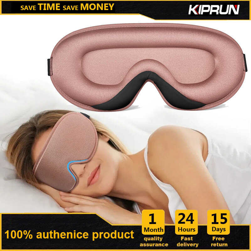 KIPRUN 3D Memory Foam Sleep Eye Mask, 100% Blackout Sleep Mask for Women Men, Soft & Comfortable Sleeping Mask for Light Blocking Eye mask for Sleeping