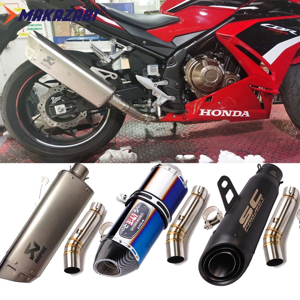 For HONDA CBR500R CB500X CB500F 2012-2021 Motorcycle Exhaust Systems Contact Middle Mid Pipe Connector with Muffler CBR 500R CB 500X CB 500F ราคา 2,649 บาท*ส่งฟรี