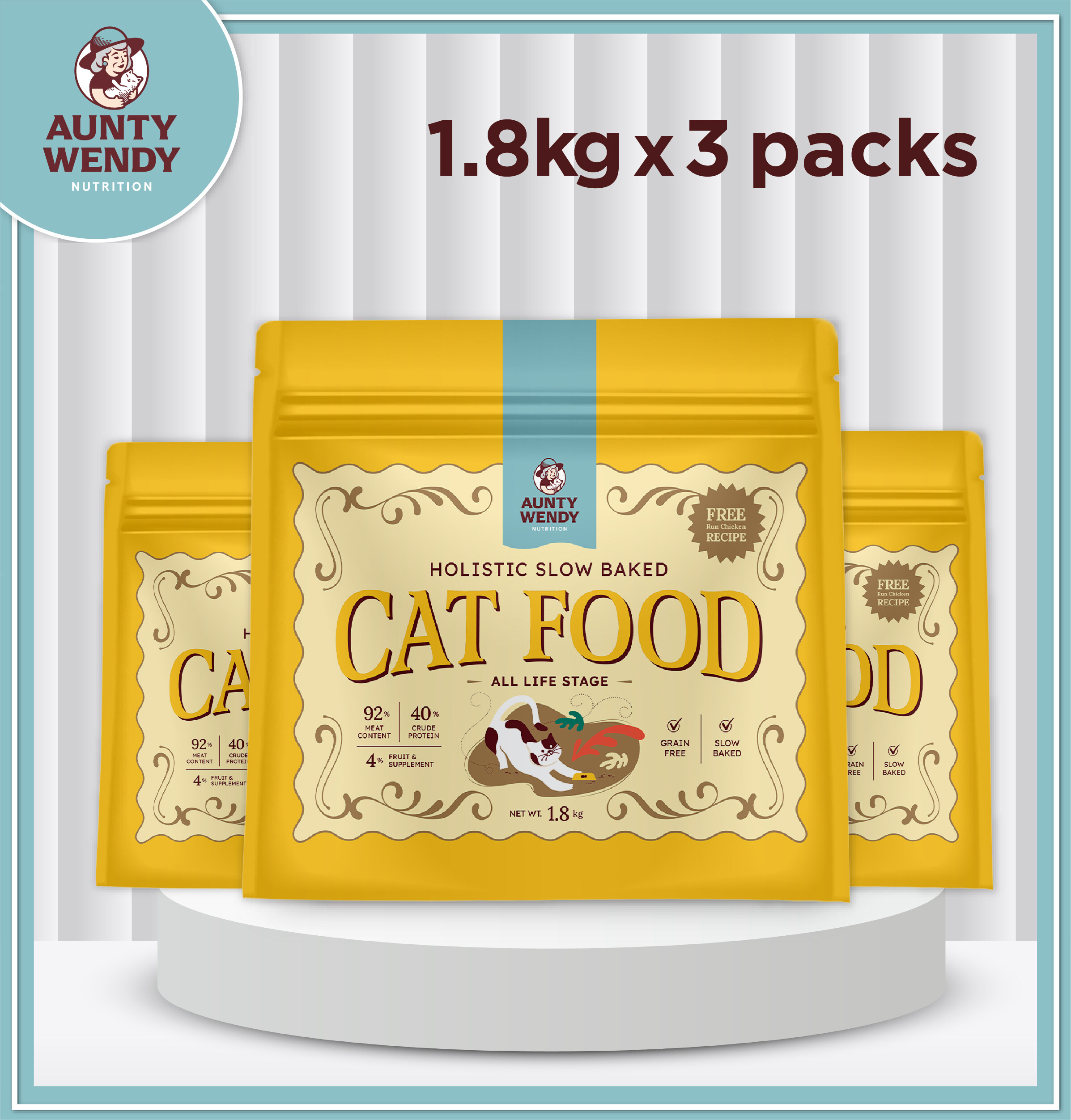 Aunty Wendy Holistic Slow Baked Cat Food 5.4KG