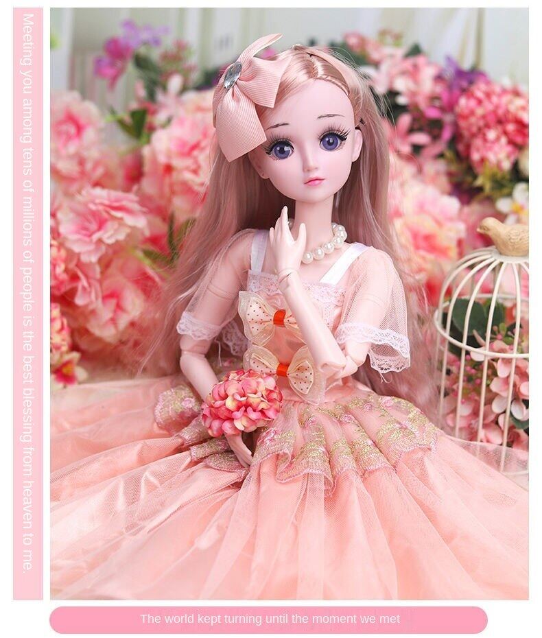 60cm yangyitian Barbie doll queen Princess set single children and girls dressing toys birthday gift