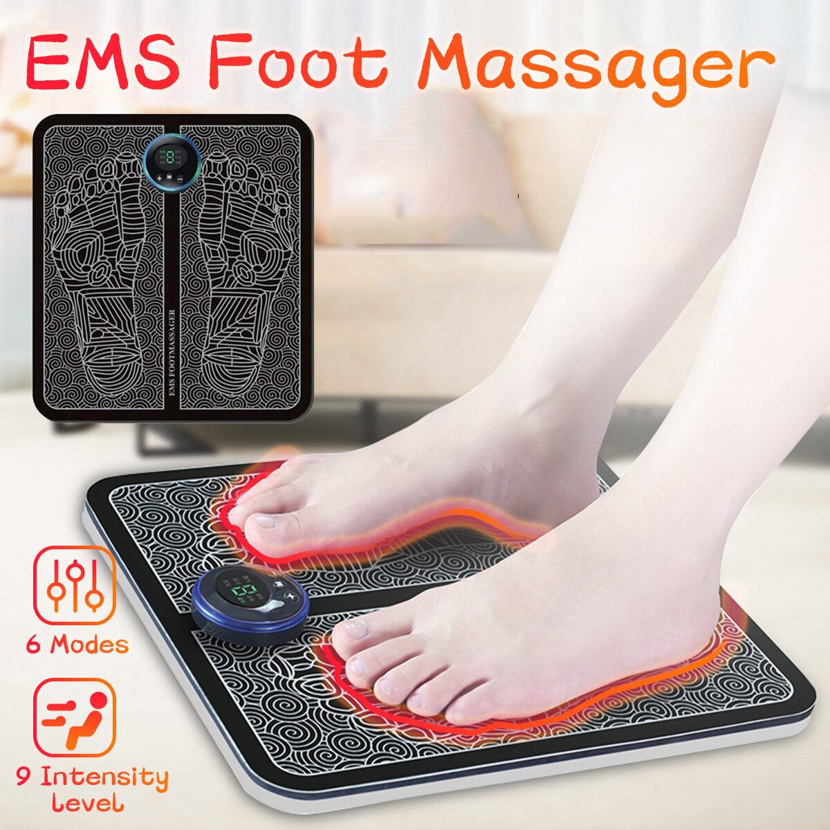 Foot Massagers Intelligent Leg Reshaping 6 Modes 9 Adjustable