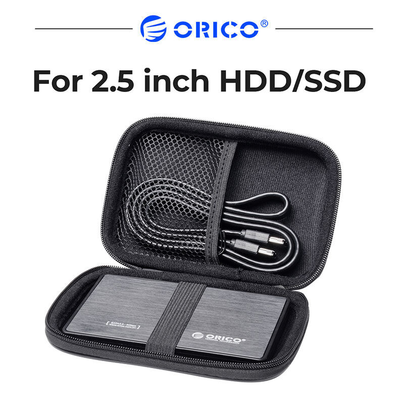 ORICO Hộp Đựng Ổ Cứng 2.5 Túi Bảo Vệ Ổ Cứng Di Động Cho Ổ Cứng Gắn Ngoài 2.5 Inch/Tai Nghe/Ổ Đĩa U Hộp Đựng Ổ Đĩa Cứng Màu Đen