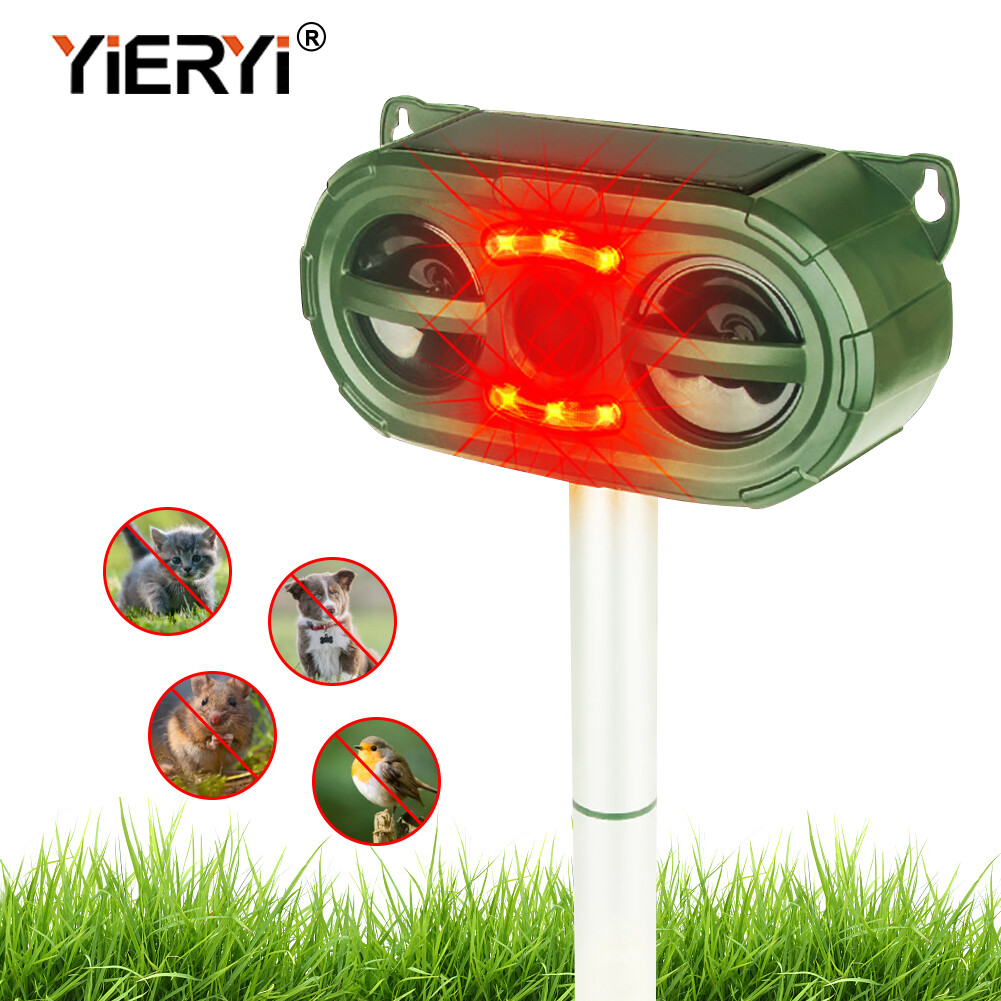 Yieryi 360° Solar Ultrasonic Animal Repeller – Motion Sensor Pest Control for Garden, Farm & Yard ราคา 761 บาท*ส่งฟรี