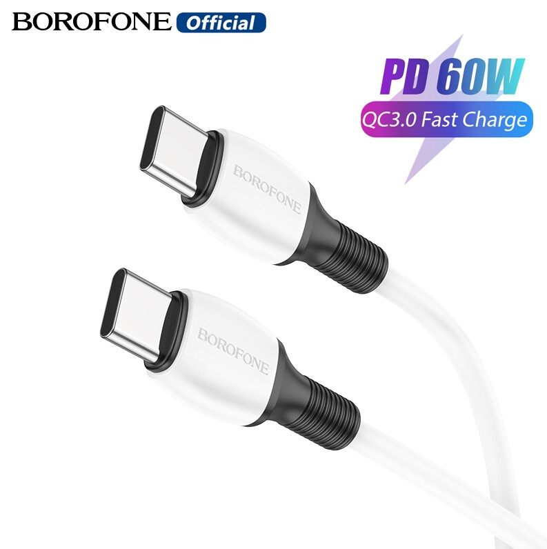 Borofone cáp bx84 60w cáp chuyển đổi sạc nhanh 3a giao diện type-c sang type-c cáp dữ liệu sạc nhanh cáp dữ liệu sạc nhanh cho macbook samsung xiaomi huawei cáp usb 1m