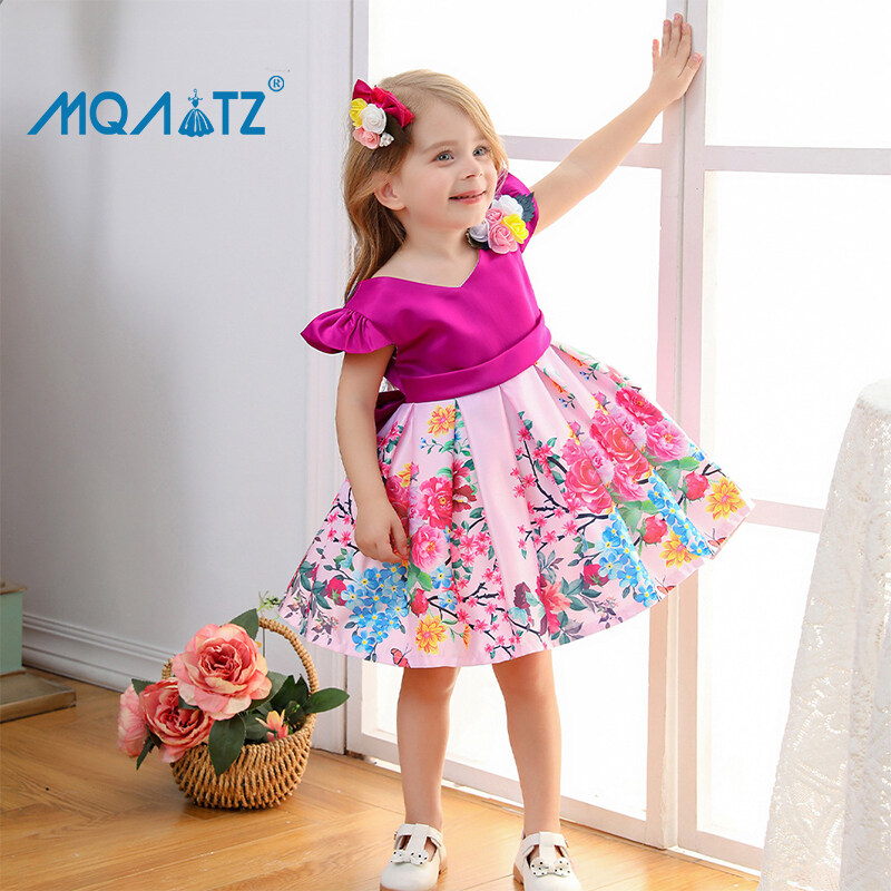 MQATZ Baby Girl Princess Dress For Kids Wedding Clothes Big Bow Party