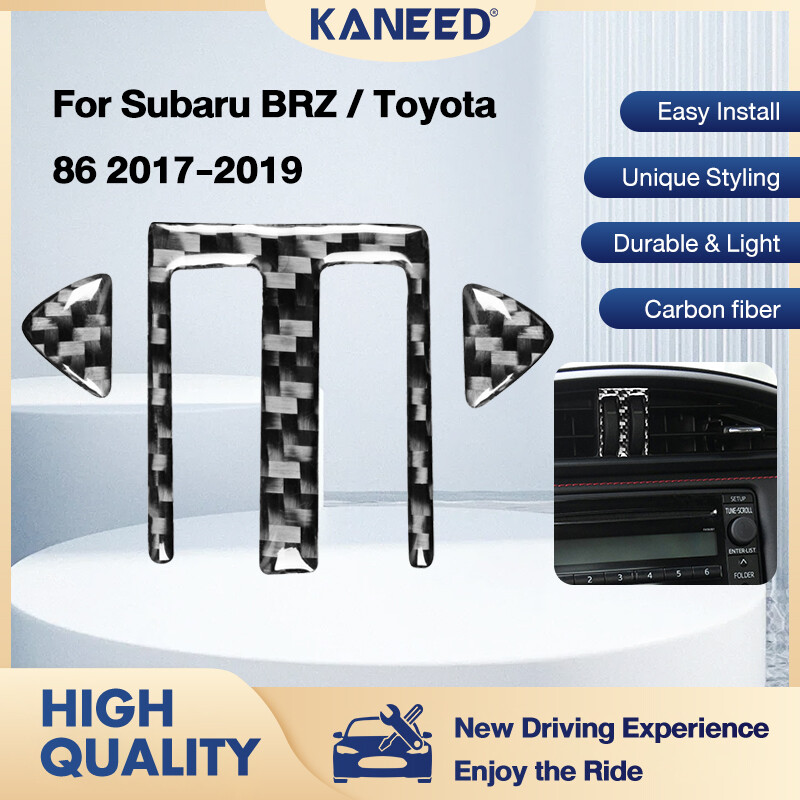 KANEED 3 in 1 Car Carbon Fiber Central Air Outlet Decorative Sticker for Subaru BRZ / Toyota 86 2017-2019, Left and Right Drive Universal ราคา 98 บาท*ส่งฟรี