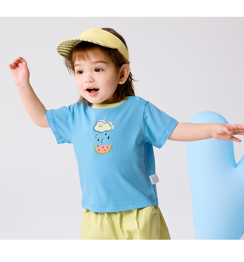 バラバラ ベビーTシャツ 半袖 肌に優しいトップス 男の子 女の子 2025年新作 夏 快適 かわいい