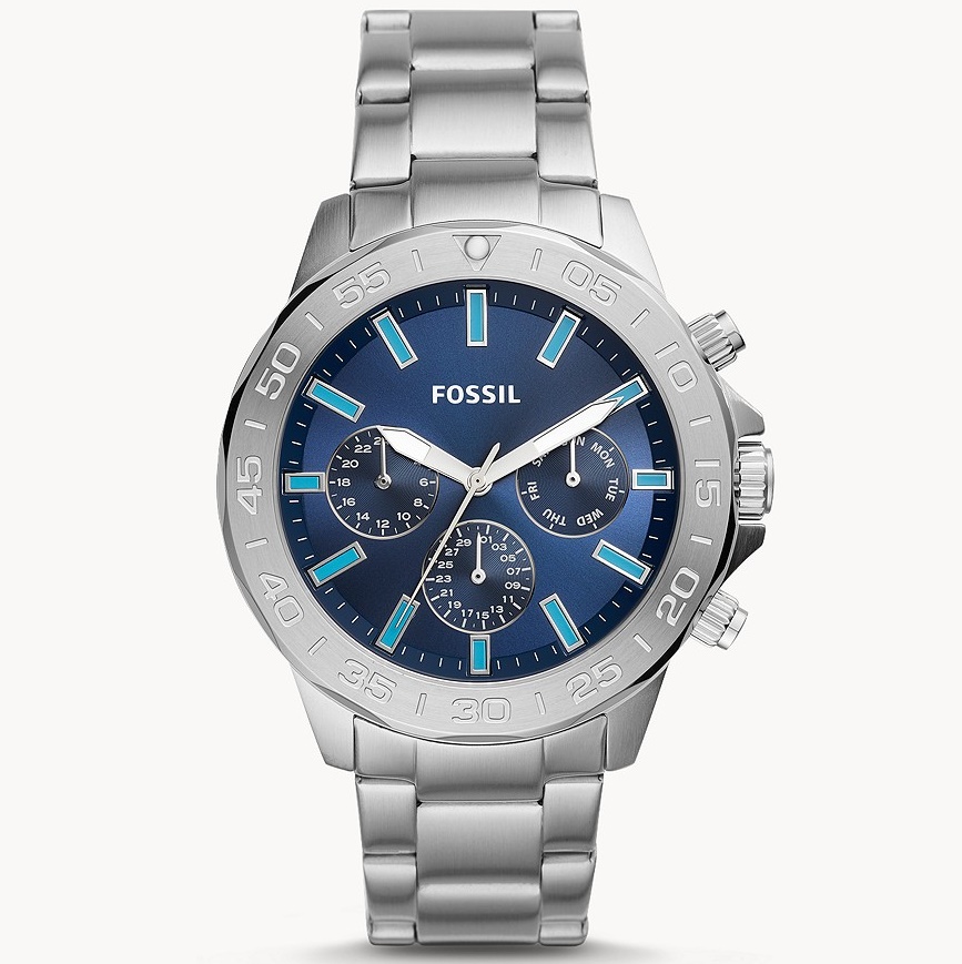 Fossil Mens Nate Chrono Smoke Grey Dial 