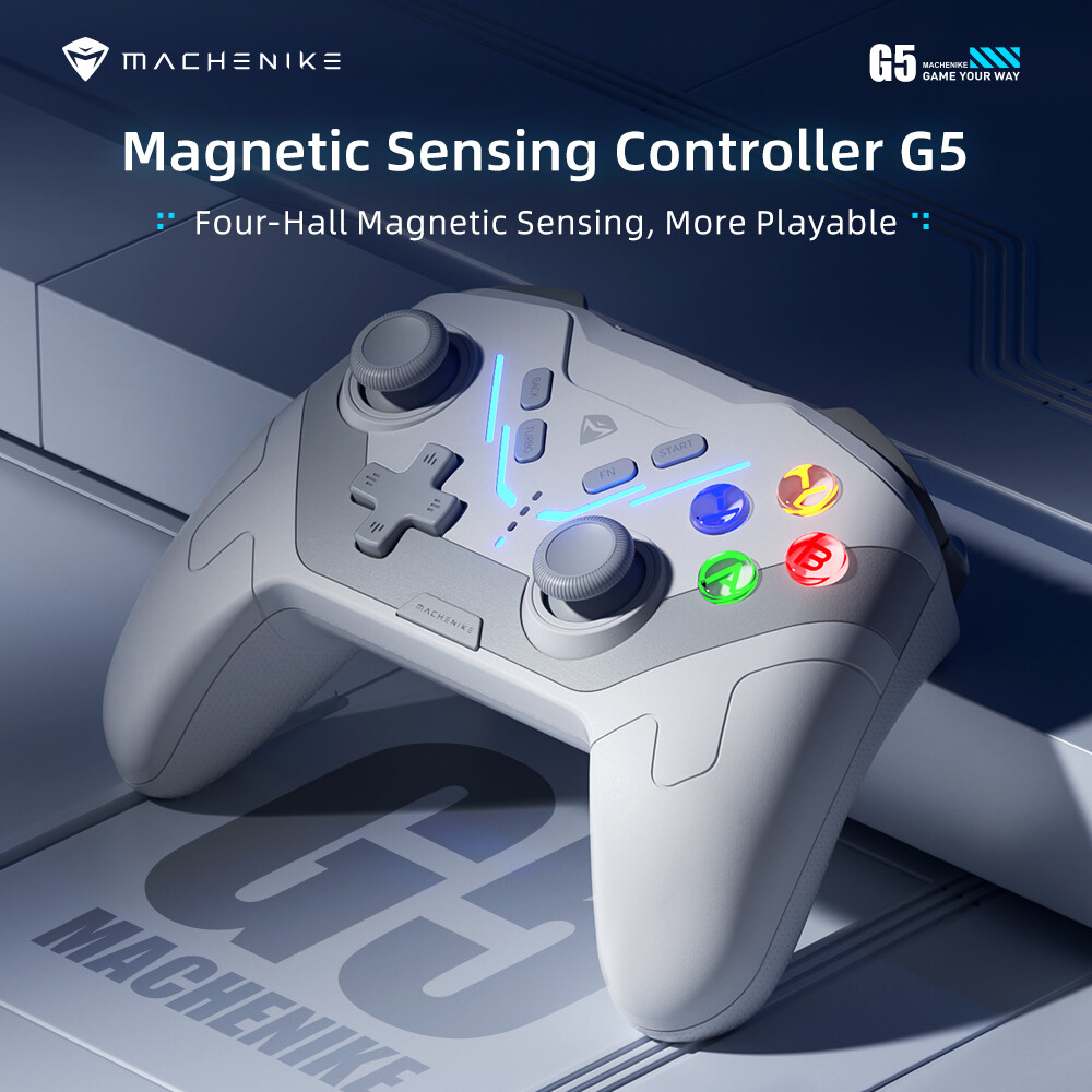 MACHENIKE G5 Magnetic Sensing Controller Wired/Wireless Dual Mode Connection Gamepad Hall Joysticks Trigger 6 AXIS Motion Control Dual Programmable Shouder Buttons Gamepad Support For Black Myth: Wukong ราคา 749 บาท*ส่งฟรี