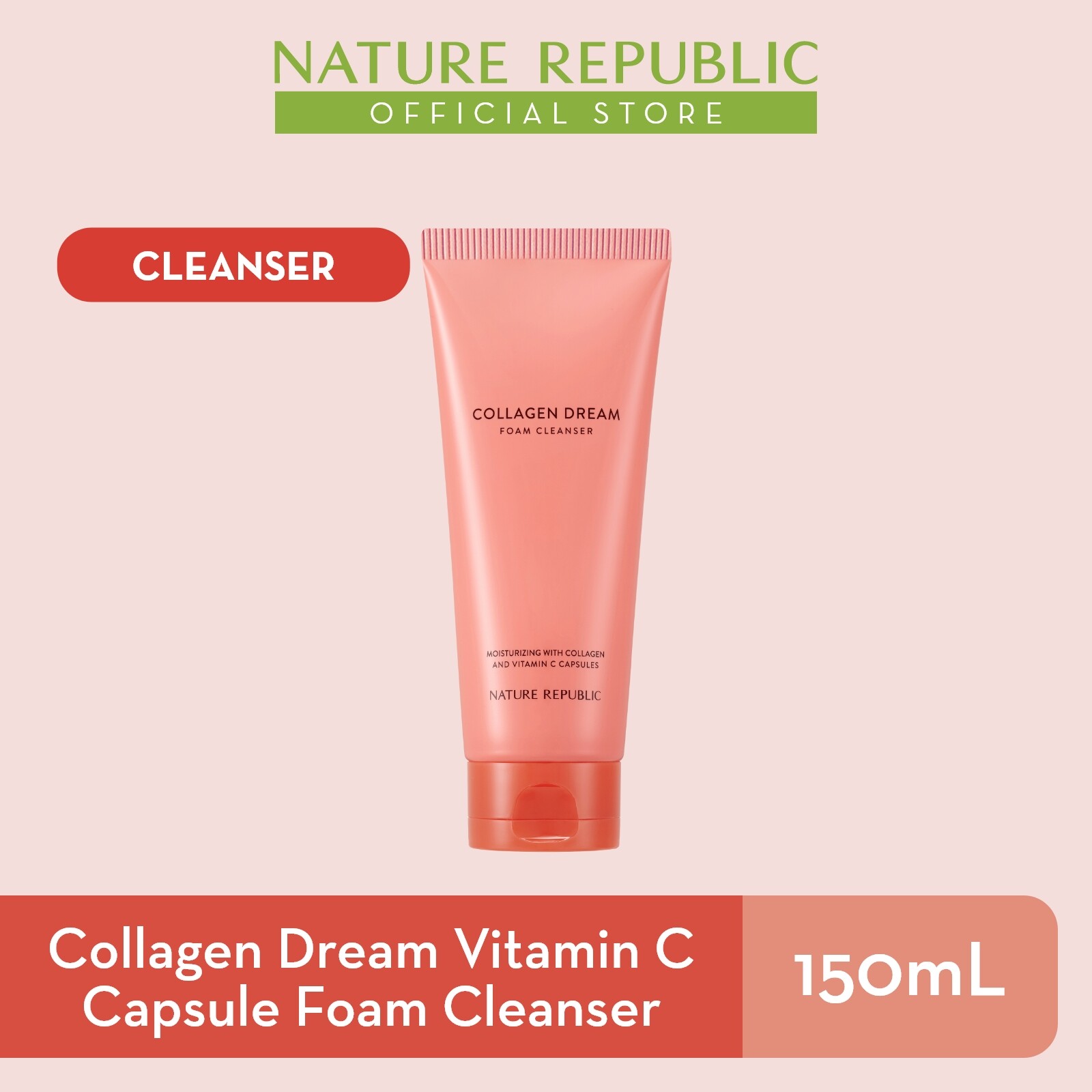 Gambar Nature Republic Collagen Dream Vitamin C Capsule Foam Cleanser   for Anti Aging (150ml)