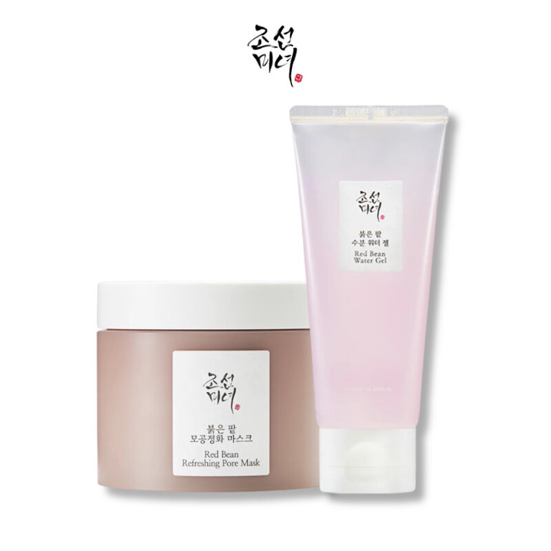 Mặt Nạ Đậu Đỏ Beauty of Joseon Red Bean Refreshing Pore Mask 140ml & Water Gel 100ml Gel dưỡng cấp nước từ đậu đỏ, se lỗ chân lông giảm dầu thừa