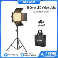 NEEWER LED Video Lights Bi-Color Panel Light with Tripod Stand for Studio Photography 3200-5600K CRI96+ 3300lx/1m NL660