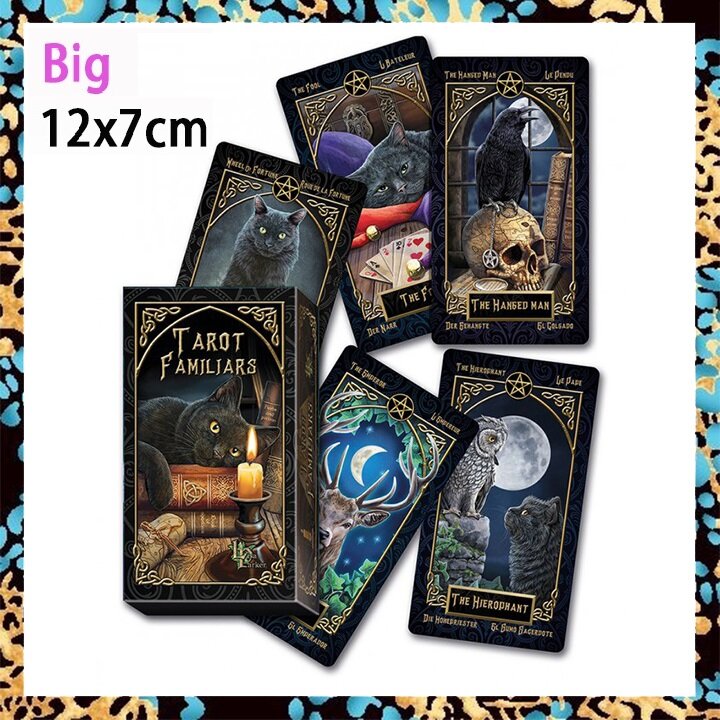 Bộ bài tarot familiars kèm sách hướng dẫn bằng giấy | kích thước lớn tiêu chuẩn 12x7cm | bộ bài tarot 78 tờ và sách hướng dẫn phiên bản tiếng anh | tarot oracle card