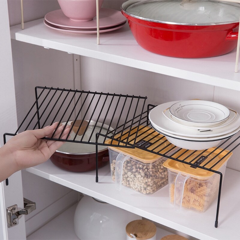 Gambar Iron Kitchen Storage Rack Closet Shelf Dish Drying Rack Spice Jars Holder Seasoning Bottles Shelves Spice Rack Kitchen Organizer