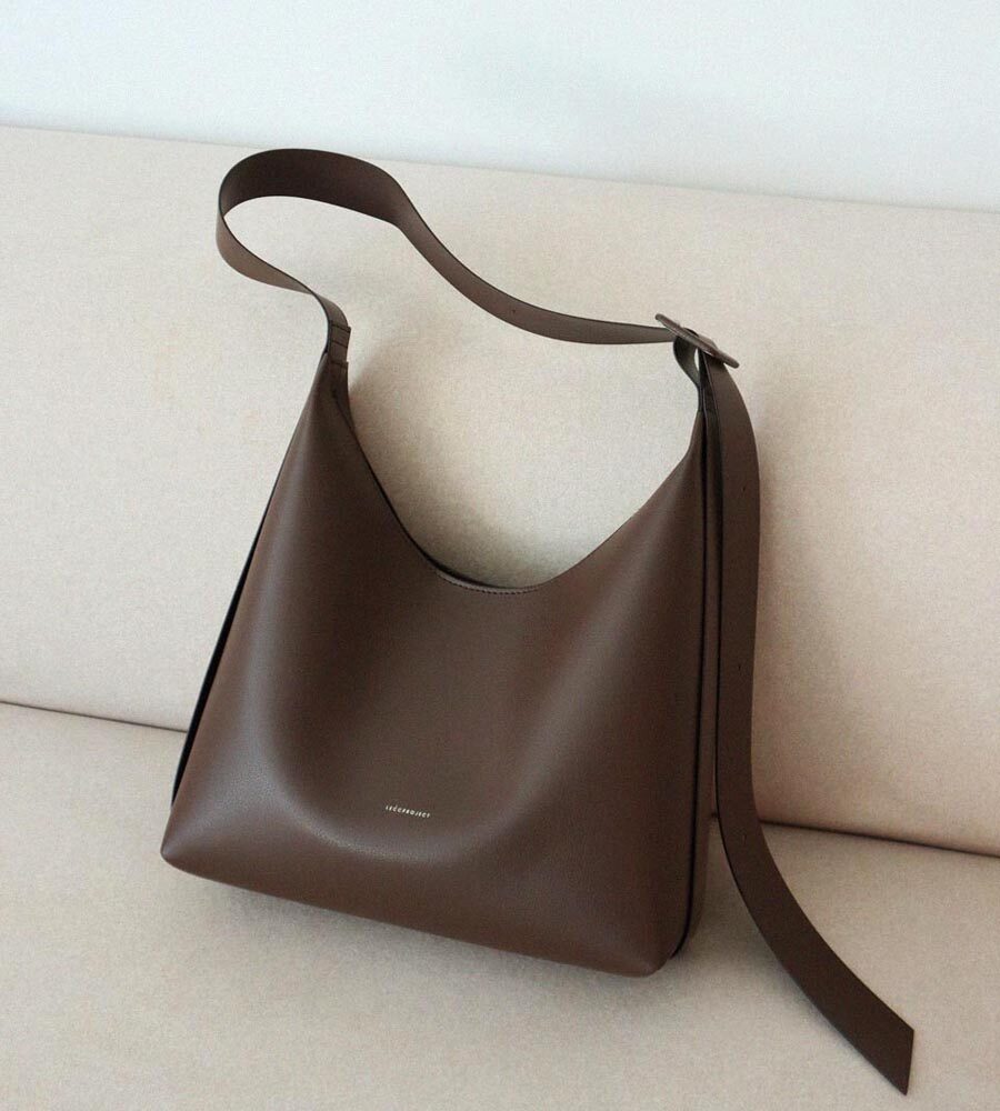 LECC PROJECT LOG HOBO BAG - Artificial Leather D.BROWN