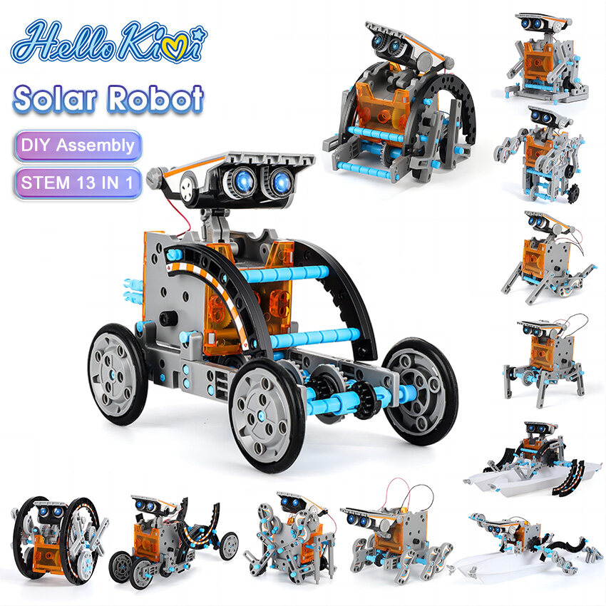 HelloKimi Solar Toys 13 In 1 Robotic Kit Puzzle Toys Scientific Toys Kit