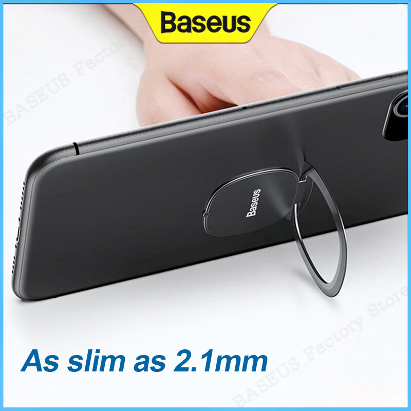 Baseus Giá Đỡ Điện Thoại Trên Xe Hơi Giá Đỡ Nhẫn Điện Thoại Vô Hình Mỏng Cho Điện Thoại Di Động Giá Đỡ Nhẫn Đeo Ngón Tay Bằng Kim Loại Giá Đỡ Điện Thoại