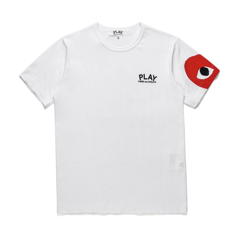 PLAY Official Store COMME Des Garcons CDG Play Women T Shirt Men T Shirt Pure Cotton Short sleeved T Shirt Soft Comfort Leisure Couples Short Sleeve Top Size XS 5XL Lazada Singapore