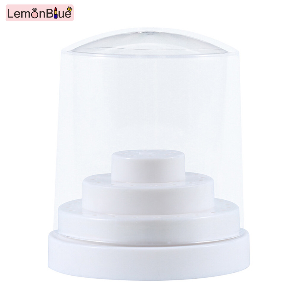 Gambar LemonBlue Nail Drill Pen Storage Box 48 Holes Durable Useful Finishing Polishing Nail Pen Storage Box