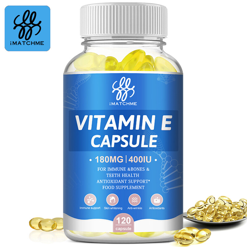 iMATCHME Viên nang vitamin E tự nhiên chống lão hóa làm trắng & chống oxy hóa xương khỏe mạnh cải thiện khả năng miễn dịch chăm sóc da