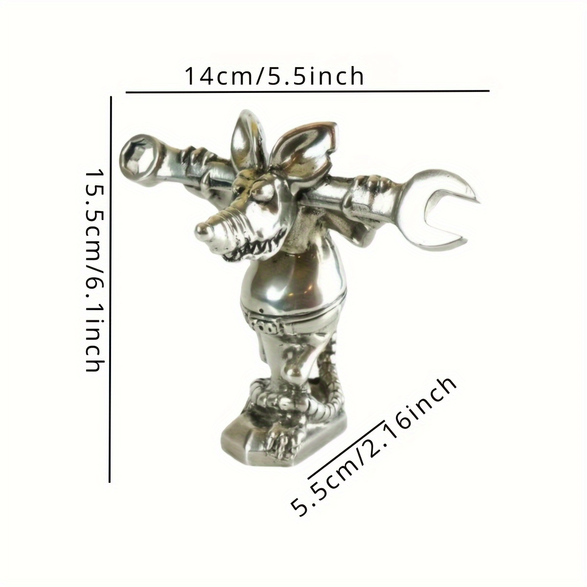 1pc Mechanic Rat Hood Ornament, Car Decoration Styling Accessories, Unique Rat Mechanical Ornament (Silvery Mouse) ราคา 421 บาท*ส่งฟรี