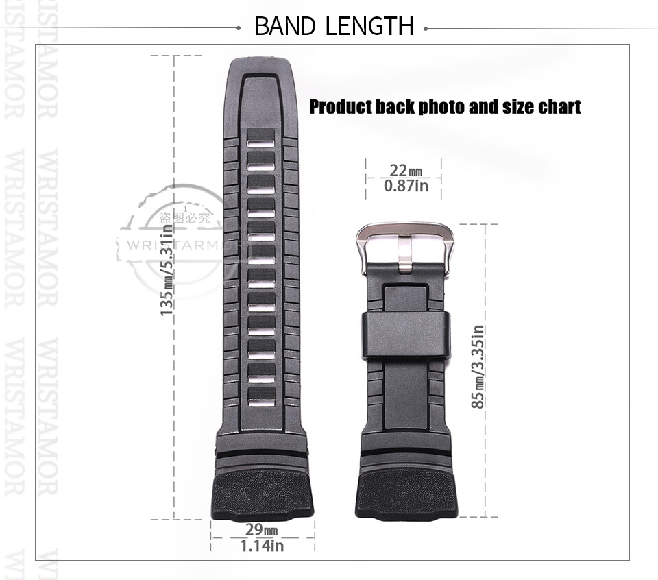 Resin Watch Strap For Casio PRG-250/260/280/500/550 PRW2500/5100