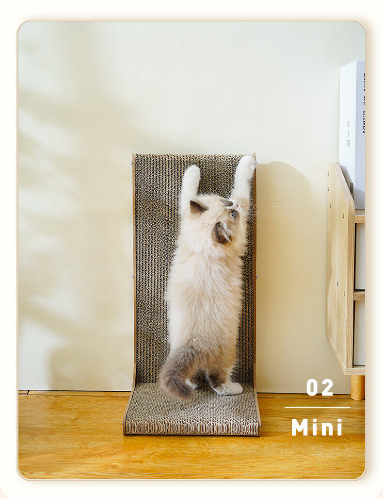 thảm cào móng cho mèo giấy gợn sóng bền cho mèo cỡ lớn không rơi chịu mài mòn kiểu đứng hình chữ l thảm cào móng cho mèo sản phẩm đồ chơi cho mèo 7