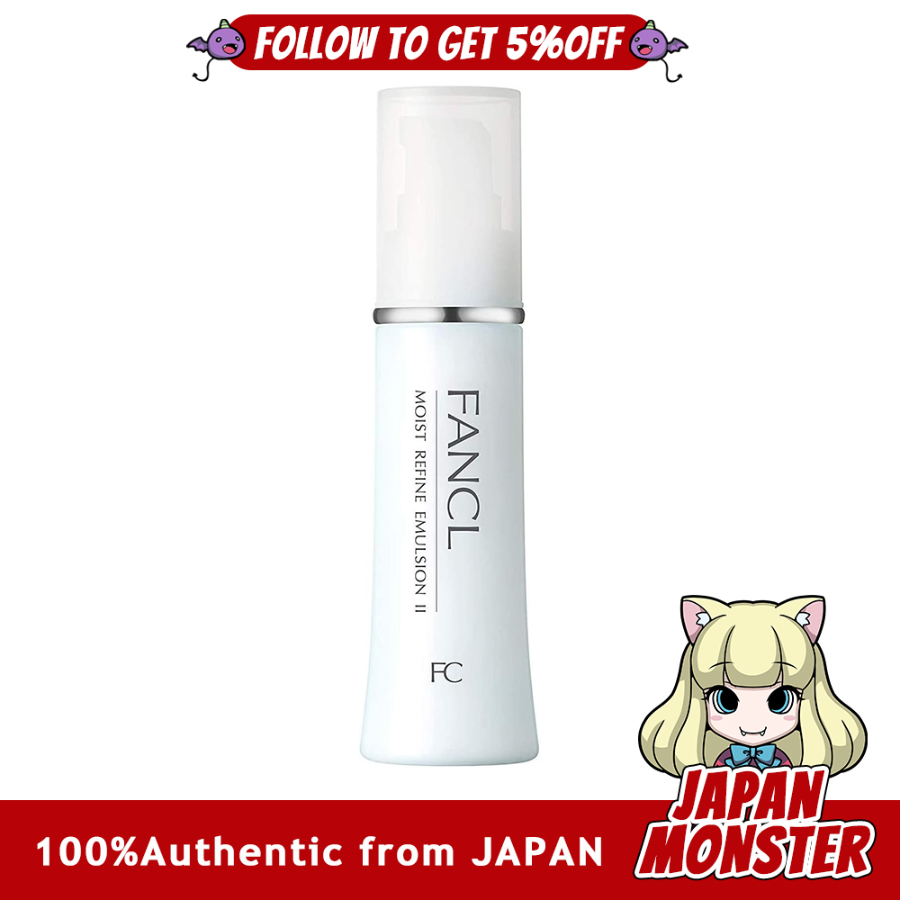 Fancl Moist Refine Emulsion II Moisturizing 30mL Approx 30-day supply Emulsion Additive-free Inner dryness/sensitive skin/dry skin Moisturizing Japan