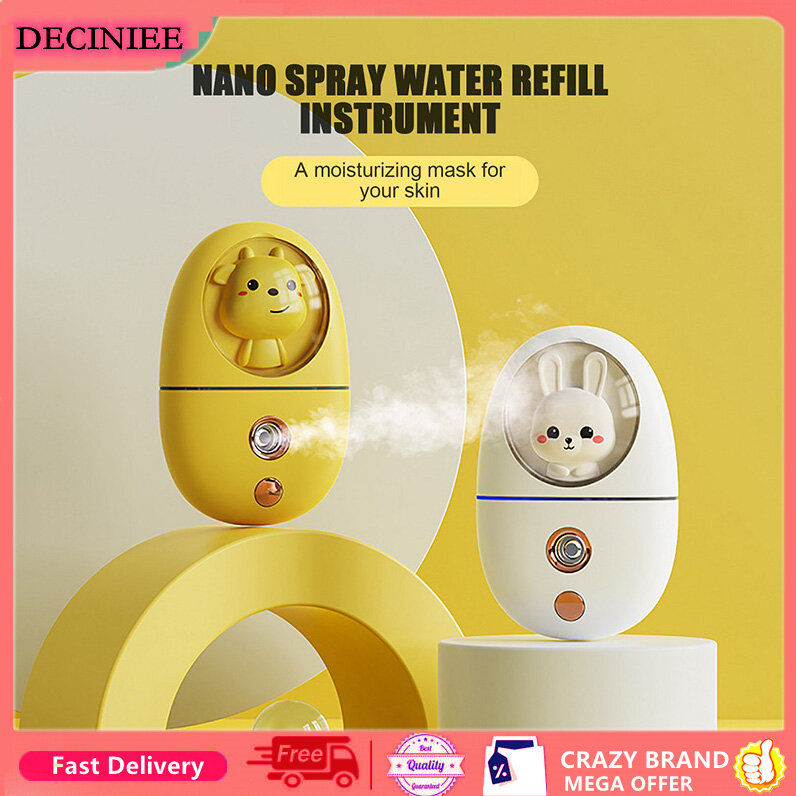 Máy tạo độ ẩm da mặt mini 35ml hoạt hình máy phun sương nano cho mặt máy phun sương tạo ẩm cho da trang điểm máy xông hơi mặt usb