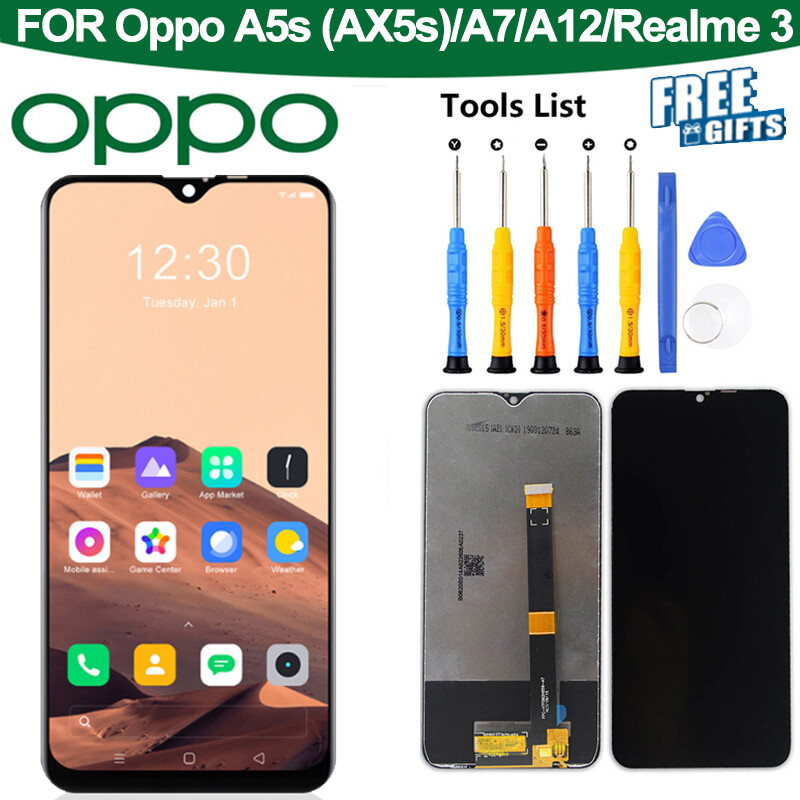 6.2 "cho oppo a5s ax5s cph1909 màn hình lcd bộ linh kiện số của màn hình cảm ứng cho oppo a7/realme 3 oppo a12 cph2083 cph2077 sửa chữa màn hình