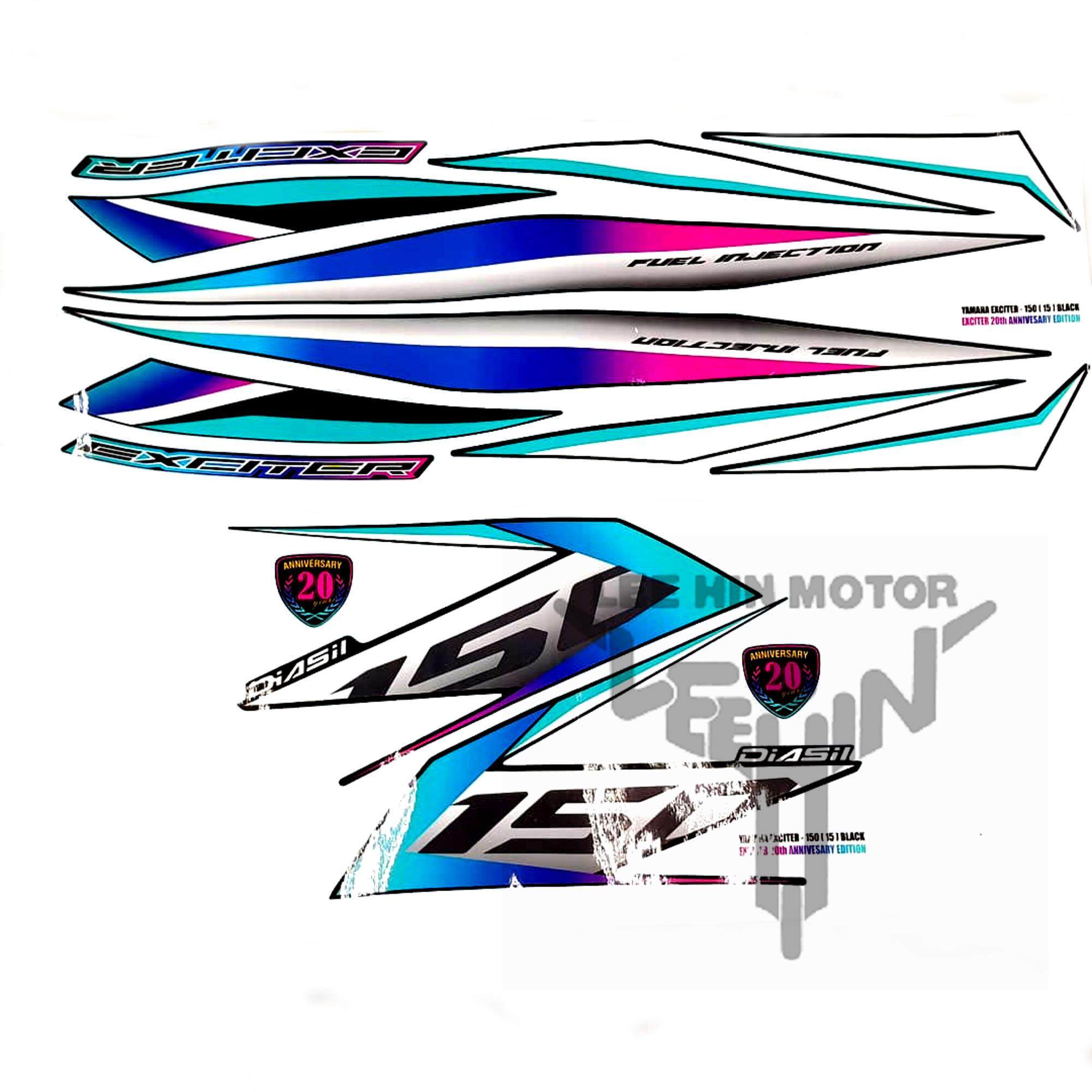 Grade Aaa Yamaha Lagenda 115 Body Stripe Body Sticker Blue Lazada