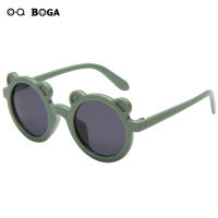 OQ BOGA 10 Colors Children Round Frame Anti UV Kids Sunglasses Children Outdoor Eye Protection Full Rim Sun Glasses