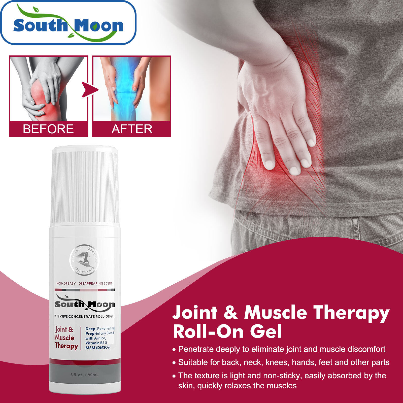 Bóng Sửa Chữa Cơ Khớp South Moon Gel Mát Xa Điều Dưỡng Để Giảm Đau Đốt Sống Thắt Lưng Và Cổ