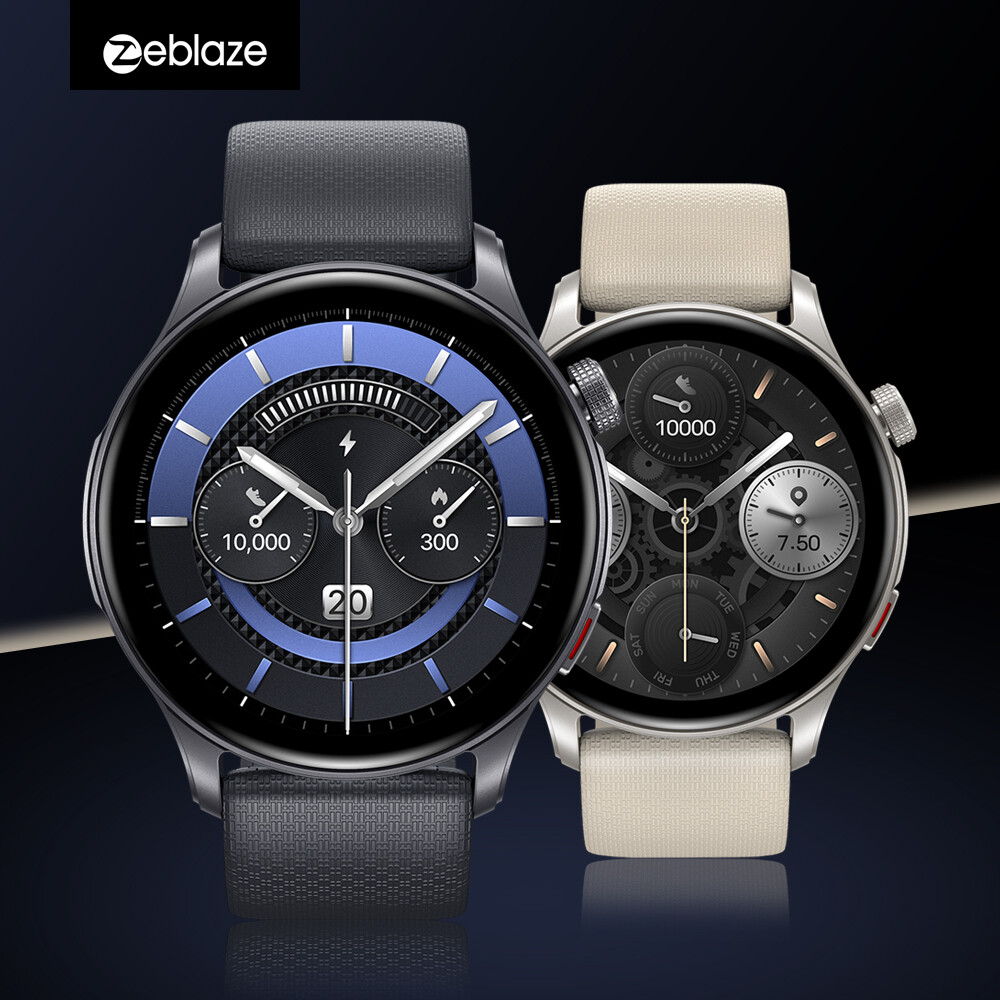 New Zeblaze Btalk 3 GPS Smartwatch 1.43" AMOLED Screen Dual Strap Make/Answer Phone Calls Heart Rate SpO2 Stress Tracking Watch ราคา 1,685 บาท*ส่งฟรี