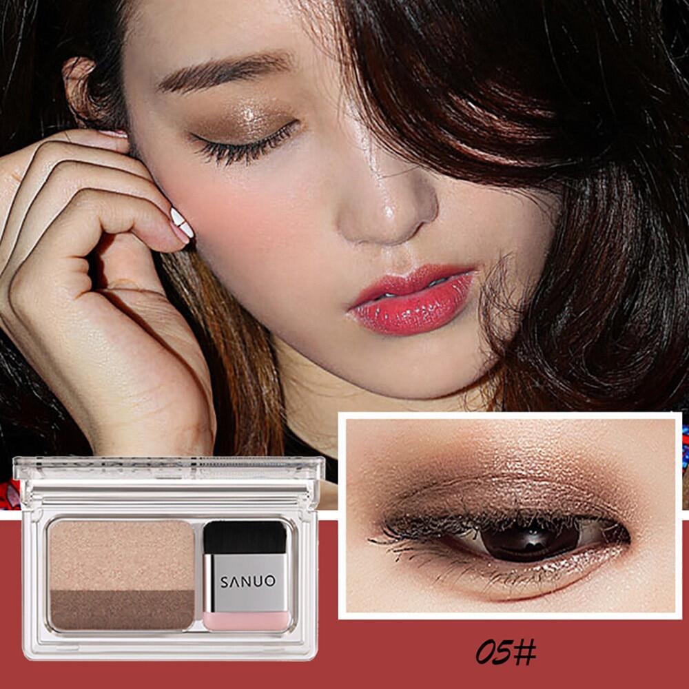 Phấn Mắt Lười 2 Màu VOPRO, Phấn Cầu Vồng Làm Đẹp Lung Linh