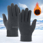 Warm Polar Fleece Motorcycle Gloves for Men and Women