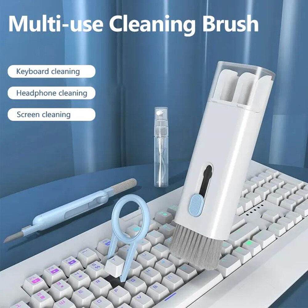 7-Trong 1 Máy Tính Bộ vệ sinh thiết bị vệ sinh bàn phím Bàn Chải Tai Nghe Làm Sạch Bút Cho Airpods iPhone dụng cụ làm sạch que nạy Bàn phím Bộ
