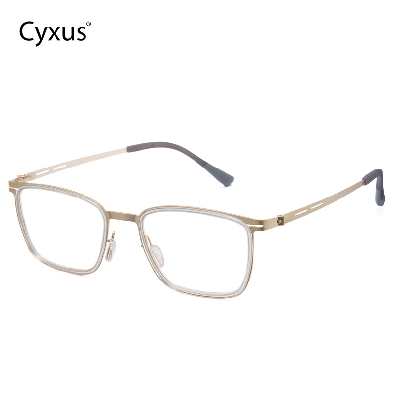 Cyxus HD Lens Ultralight Eyewear Metal Rectangular Fit For Office Work & Business Negotiations Unisex 8318 ราคา 576 บาท*ส่งฟรี
