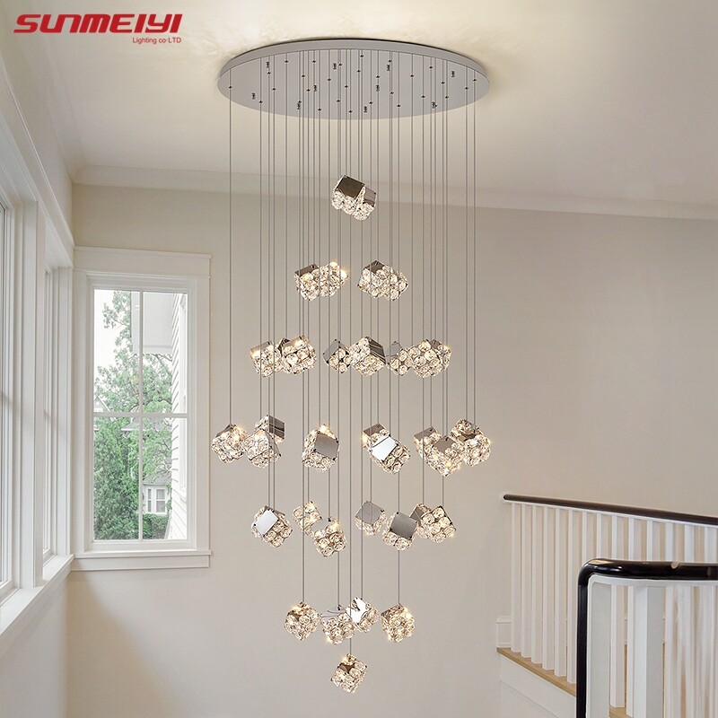 Modern Crystal LED Pendant Lamp Home Indoor Decor Pendant Light For Living Room Dining Room Bedroom Hanging Lamp Room Lighting ราคา 13,624 บาท*ส่งฟรี