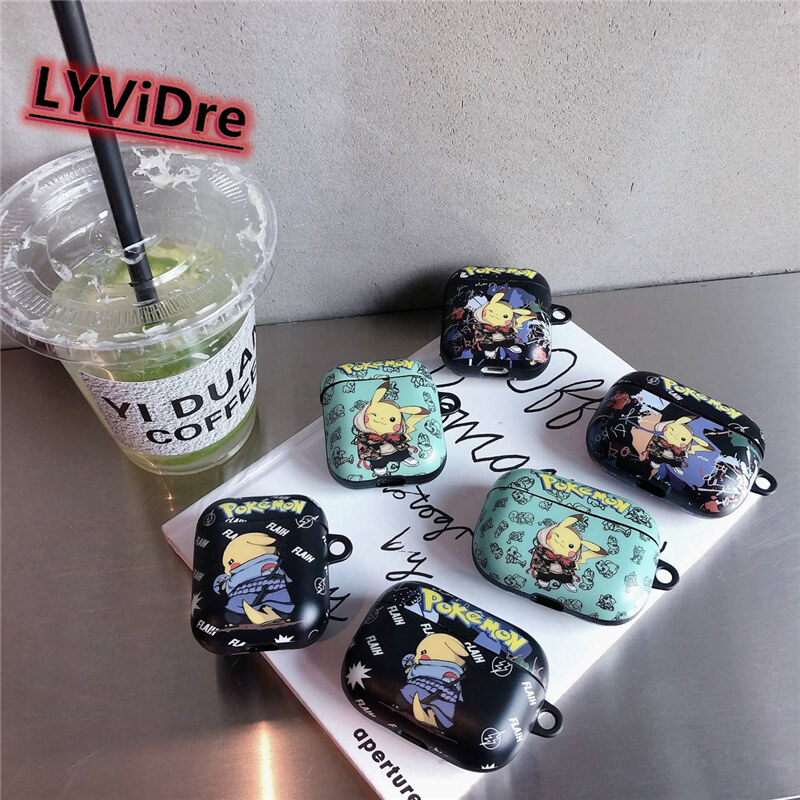 Quả Cầu Pokemon Pikachu Vẽ Tranh LYViDre Trường Hợp Quái Vật Nhỏ Túi Bọc Hộp Sạc Tai Nghe Không Dây Ốp Bảo Vệ Mềm Cho Apple AirPods Pro Vỏ AirPods 3 2 1