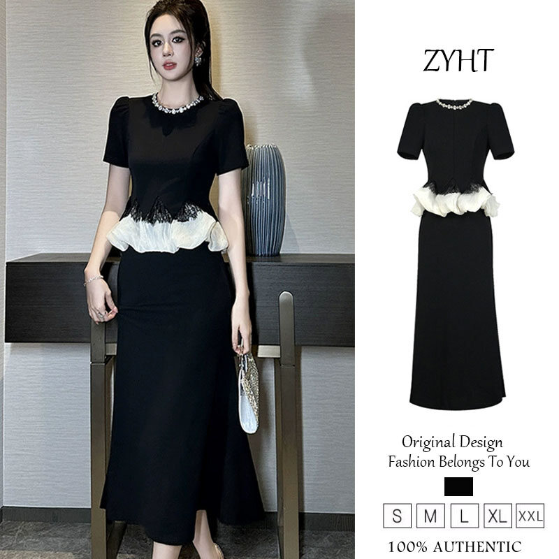  Zyht của phụ nữ ăn mặc Đầm đen hip-Gói Bộ váy ăn mặc Đầm công sở lxury Dresses ĐẦM CƯỚI tham dự Dresses VÁY DỰ TIỆC váy dạ hội 45102 
