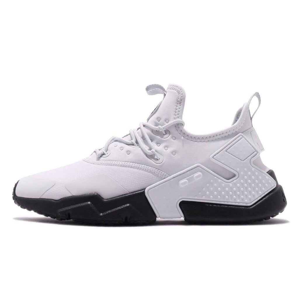 nike huarache drift white and black