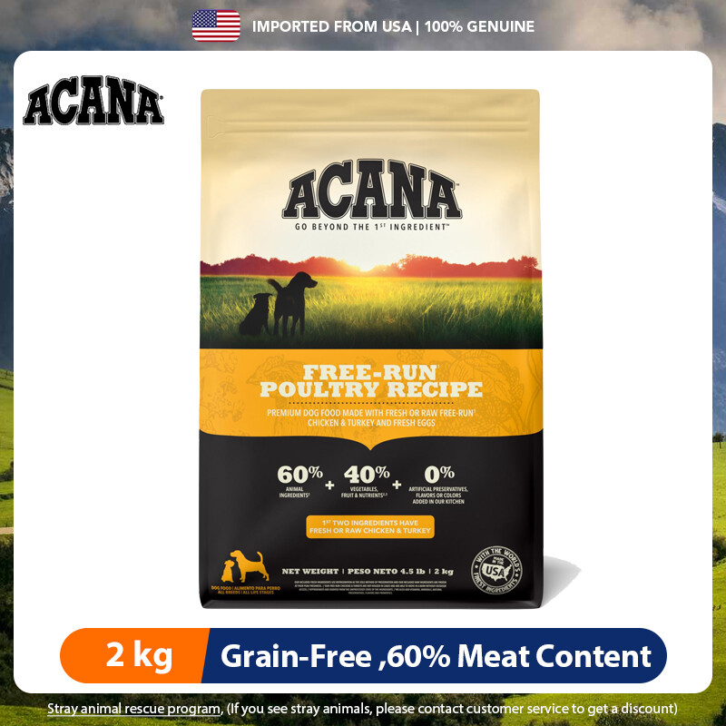 Acana Pet Dog Food 2kg Classic Chicken General Purpose For Adult Puppies Imported From The United States Cares For The Stomach And Intestines GrainFree And Beautiful Hair ราคา 3,144 บาท*ส่งฟรี