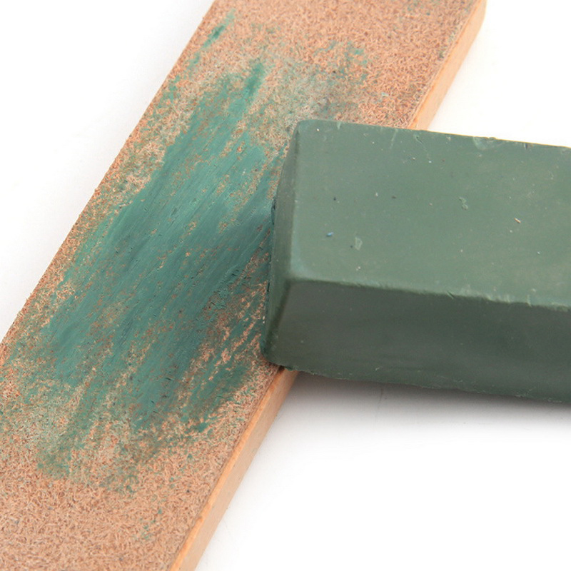 White & Green Polishing Compound Wax Bar - For Metal, Brass, Grinding & Buffing (100g)
