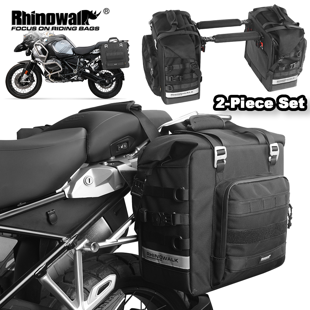 Rhinowalk Motorcycle Saddle Bag 2-Piece Set Quick-Release Side Bag Internal Waterproof Large Capacity 25L Expansion 32L For BMW KTM ADV Motorcycle Built-In Support Plate 3D Structure Pannier Bag Shoulder Bag Riding Travel Luggage Storage Bag Giá 6,525,533 Đồng*Miễn phí vận chuyển
