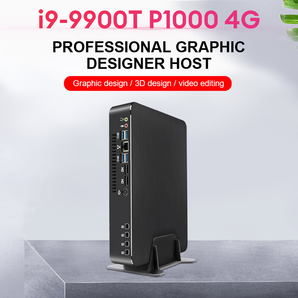 Lazada Philippines - TOPTON Mini PC E3-1231V3 Gaming 4 * 4K Mini DP1.4 Intel Core i9 9900T 8 Core NVIDIA Quadro P1000 4GB GDDR5