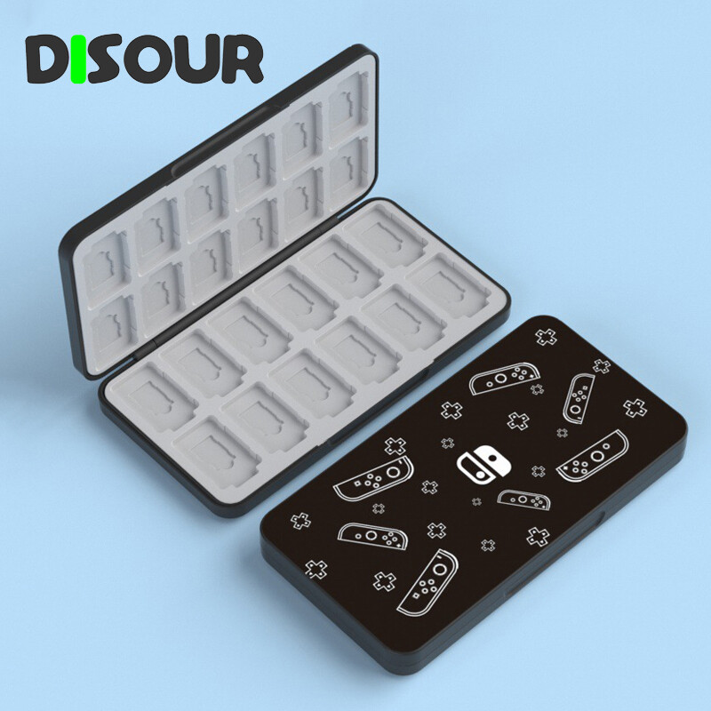 Disour bao đựng thẻ trò chơi switch 48 trong 1 chính hãng cho nintendo switch ns lite vỏ chống rơi oled bao đựng thẻ tf với khe cắm thẻ silicon mềm