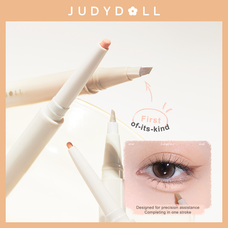 Judydoll Bút kẻ mắt hai đầu tạo khối bắt sáng, vẽ bọng mắt tiện dụng, trang điểm kẻ mắt